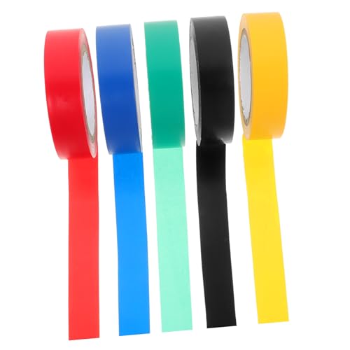 Garneck 5Rollen Farbiges Isolierband Hochtemperatur Isolierband für Innenbereiche Multifunktionales Klebeband mit Starkem von Garneck
