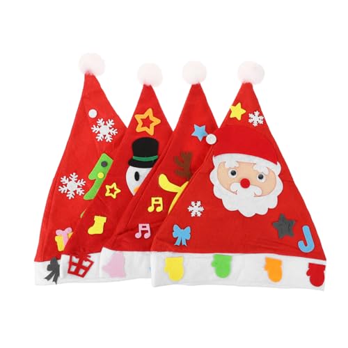 Garneck 5St Weihnachtsmütze selber machen weihnachtsmütze weihnachtsmützen handgefertigter Hut Accessoires Hut Weihnachts-Kit Weihnachtsmützen-Kit kreative DIY-Kits Stoff rot Garneck 5St Weihnachtsmütze selber machen weihnachtsmütze weihnachtsmützen handgefertigter Hut Accessoires Hut Weihnachts-Kit Weihnachtsmützen-Kit kreative DIY-Kits Stoff rot von Garneck