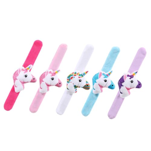 Garneck 5Stücke Teiliges Einhorn Plüsch Slap Armband Dekorative Cartoon Armbänder für Kindergeburtstagsfeiern Gemischte Farben Leicht und Bequem für Tier Themenpartys Garneck 5Stücke Teiliges Einhorn Plüsch Slap Armband Dekorative Cartoon Armbänder für Kindergeburtstagsfeiern Gemischte Farben Leicht und Bequem für Tier Themenpartys von Garneck
