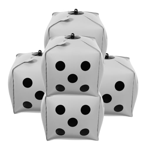 Garneck 5pcs Würfelform Aluminium Folienballons Spiele Nacht Dekoration Party Hintergrund Poker Themen Events Weihnachtsfeier Vorräte von Garneck
