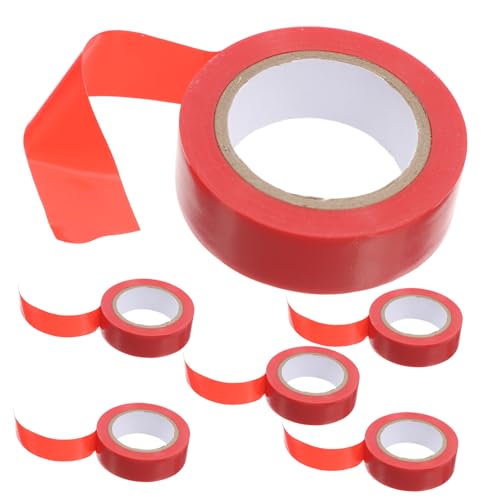 Garneck 6 Rollen Isolierband isolierklebeband Band elektrisch flexibles Flachkabelband Isolierbänder farbiges Klebeband zur Beschriftung dünnes Klebeband elektrisches Band PVC rot Garneck 6 Rollen Isolierband isolierklebeband Band elektrisch flexibles Flachkabelband Isolierbänder farbiges Klebeband zur Beschriftung dünnes Klebeband elektrisches Band PVC rot von Garneck