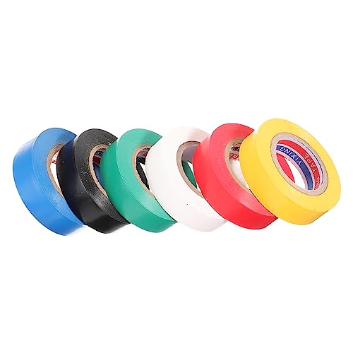 Garneck 6 Rollen PVC Isolierband Elektriker Klebeband für Elektrische Isolierung und Bündelung Farben Leicht und Tragbar für Zuhause Büro und Industrie Garneck 6 Rollen PVC Isolierband Elektriker Klebeband für Elektrische Isolierung und Bündelung Farben Leicht und Tragbar für Zuhause Büro und Industrie von Garneck