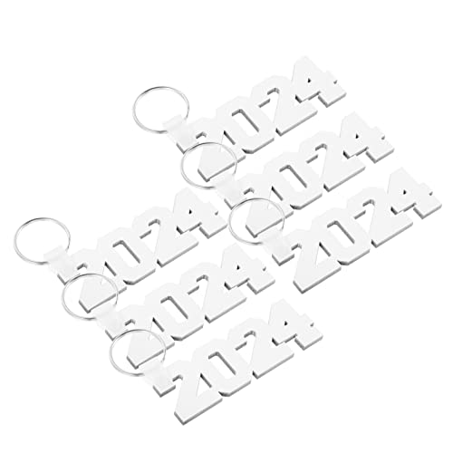Garneck 6 Stck Teiliges DIY Sublimations Schlüsselanhänger Doppelseitig Bedruckbar Heat Transfer Schlüsselring für Abschlussgeschenke Kreative Geschenkidee Individuell Gestaltbar von Garneck