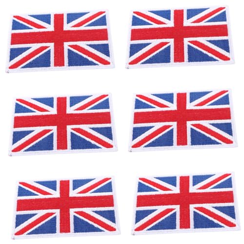 Garneck 6 Stück Bestickte Nationalflaggen patches DIY Stoffaufnäher für Kleidung Hüte Taschen Modische Applikationen zum Reparieren und Dekorieren Farbenfrohe Textil abzeichen von Garneck