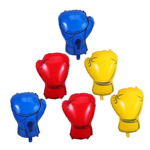 Garneck 6 Stück Bunte Folienballons für Wrestling und Geburtstagspartys Kreative Deko für Sportevents mit Einfacher Aufbewahrung und Lebendigen Farben von Garneck