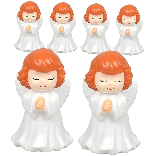 Garneck 6 Stück Engelfiguren für Frauen angel Geburtstagsdekorationen kleine betende Engel Geburtstagstorte Topper Gedenkdekorationen Kuchendekor für Mädchen Regaldekor Plastik Garneck 6 Stück Engelfiguren für Frauen angel Geburtstagsdekorationen kleine betende Engel Geburtstagstorte Topper Gedenkdekorationen Kuchendekor für Mädchen Regaldekor Plastik von Garneck