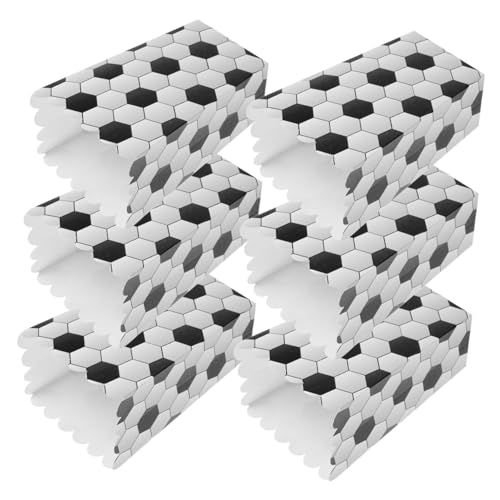 Garneck 6 Stück Fußball -Reisbox Snackbehälter Popcorn-Behälter-Filmabend Partygeschenke zum Thema Sport Popcorn-Leckerli-Boxen Gastgeschenke zum Thema Sport Snack-Tasche Papier von Garneck