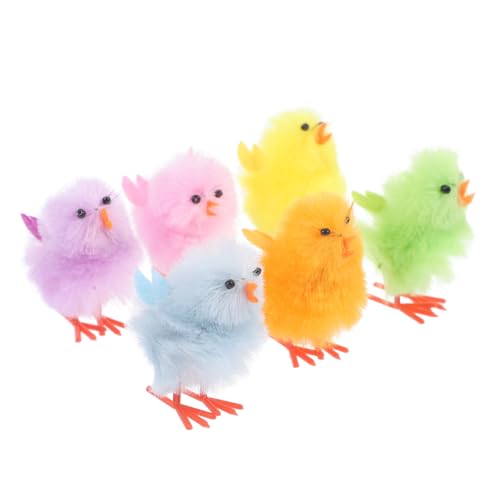 Garneck 6 Stück Hühnerdekoration Aus Samt Mini-farbküken Plüsch-küken-modell Verzierung in Kükenform Hühnerplüsch Falsche Küken Mini Flauschige Küken Hähnchen Stofftier Kleine Hühner Garneck 6 Stück Hühnerdekoration Aus Samt Mini-farbküken Plüsch-küken-modell Verzierung in Kükenform Hühnerplüsch Falsche Küken Mini Flauschige Küken Hähnchen Stofftier Kleine Hühner von Garneck
