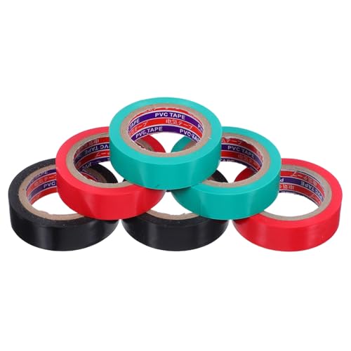 Garneck 6 Stück Isolierband Hochtemperatur und Wasserdichtes Elektrisches Klebeband für Kabelisolierung Reparatur und Feuchtigkeitschutz Schwarz Rot Grün pro Rolle Garneck 6 Stück Isolierband Hochtemperatur und Wasserdichtes Elektrisches Klebeband für Kabelisolierung Reparatur und Feuchtigkeitschutz Schwarz Rot Grün pro Rolle von Garneck
