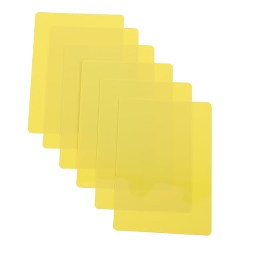 Garneck 6 Stück Preisschild Speisekammer Zeichen Klassenbibliothek Drahtschelfetiketthalter Bücherregalteiler durchsichtige Kunststoffregale Müll können Aufkleber PVC Gelb von Garneck