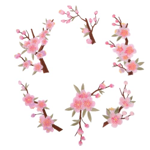 Garneck 6 Stück Teiliges Bestickte Blumenapplikationen mit Kleberückseite Rosa Pflaumenblüten-design zum Aufbügeln oder Aufnähen Vielseitig für Kleidung Taschen Hüte DIY Reparatur und Garneck 6 Stück Teiliges Bestickte Blumenapplikationen mit Kleberückseite Rosa Pflaumenblüten-design zum Aufbügeln oder Aufnähen Vielseitig für Kleidung Taschen Hüte DIY Reparatur und von Garneck