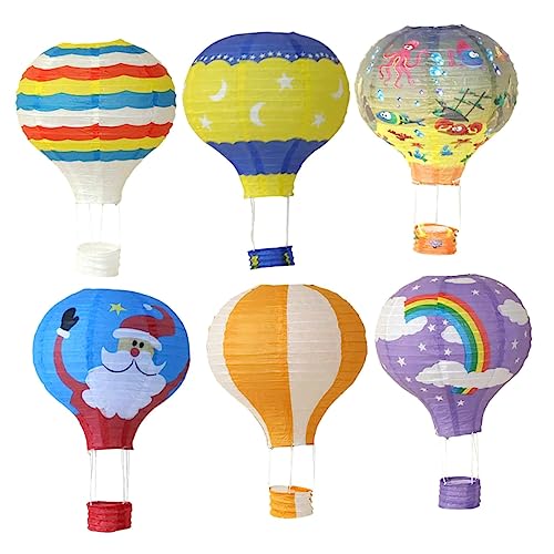 Garneck 6 Stück Teiliges Heißluftballon Hängedekoration für Partys Kinderzimmer und Feiern Bunte Ornamente für Zuhause Kindergarten und Fotorequisiten Garneck 6 Stück Teiliges Heißluftballon Hängedekoration für Partys Kinderzimmer und Feiern Bunte Ornamente für Zuhause Kindergarten und Fotorequisiten von Garneck