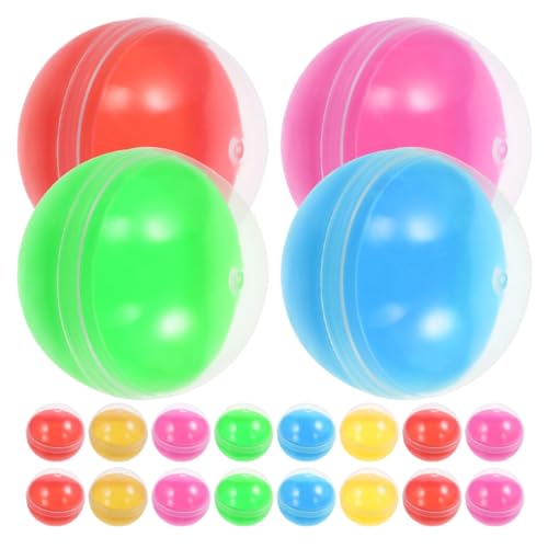 Garneck 60 Stück Gacha-Maschine kleine runde Kapseln Preiskapsel überraschen Sie leere Kugel Runde Automatenkapseln leere befüllbare Kugel Kapseln leer Plastik von Garneck