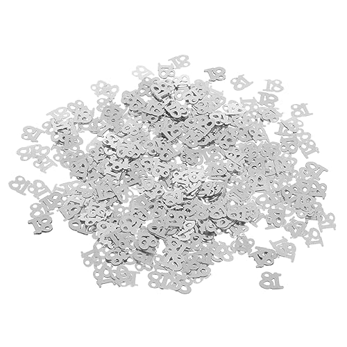 Garneck 600 Stück Konfetti Set Für 18 Geburtstag & Jubiläumsfeiern - Glitzerndes Tischkonfetti Aus Metallischer Folie Für Festliche Deko Und Kuchendekorationen von Garneck
