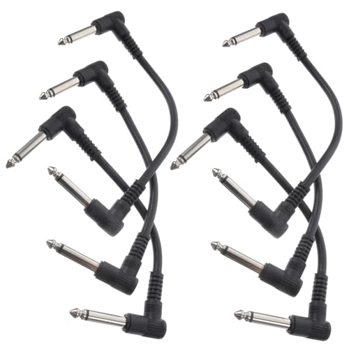 Garneck 6Stücke Gitarren Patchkabel Audiokabel Für Gitarre Bass Effektgeräte Langlebig Und Flaches Design Für Einfache Lagerung Und Verkabelung von Garneck