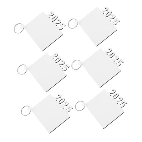 Garneck 6pcs Abschlussfoto Frame Schlüsselbund Für 2025 Senioren DIY Sublimation Keyring 2025 Abschlussfeier Dekorationen Blank Holzschlüsselkettenrahmen Für Fotos von Garneck
