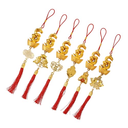 Garneck 6st Vergoldeter Barren-schlangenanhänger Chinesisches Neujahrsdekor 2025 Partybevorzugung Für Das Chinesische Hängender Anhänger Mit Chinesischem Knoten Polyester Garneck 6st Vergoldeter Barren-schlangenanhänger Chinesisches Neujahrsdekor 2025 Partybevorzugung Für Das Chinesische Hängender Anhänger Mit Chinesischem Knoten Polyester von Garneck
