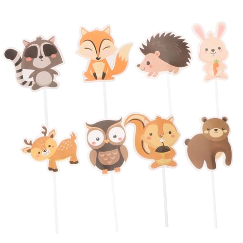 Garneck 8 Stück Cupcake-Topper tierische Kuchenauswahl Zubehör für Partykuchen Cupcake-Dekorationen zum Geburtstag kreative Kuchenpicks Kuchen Zubehör Geburtstags-Obstpflücker Papier Garneck 8 Stück Cupcake-Topper tierische Kuchenauswahl Zubehör für Partykuchen Cupcake-Dekorationen zum Geburtstag kreative Kuchenpicks Kuchen Zubehör Geburtstags-Obstpflücker Papier von Garneck