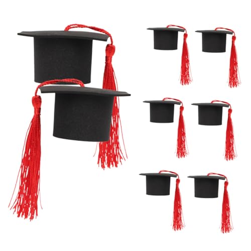 Garneck 8 Stück Grad Cupcake Topper Gefälligkeiten für Abschlussfeiern Kuchen -Topper Glitzer-Abschlusskappe Dekorationen Dekore für Abschlusstorten Partyzubehör Kuchendekor Polyester rot Garneck 8 Stück Grad Cupcake Topper Gefälligkeiten für Abschlussfeiern Kuchen -Topper Glitzer-Abschlusskappe Dekorationen Dekore für Abschlusstorten Partyzubehör Kuchendekor Polyester rot von Garneck