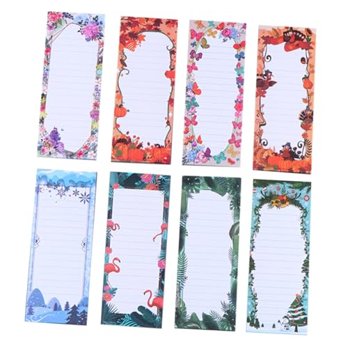 Garneck 8 Stück Magnetische Notizblöcke Teilig mit Pflanzenmotiv Magnetische Kühlschrank Memo Pads für Einkaufslisten To Do Listen und Büroorganisation Papier mit Glatter Schreibfläche von Garneck
