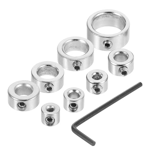 Garneck 8 Stück Teiliges Bohrstopper Set aus Stabilem Karbonstahl mit Wrench Präzise Tiefenregelung und Einfache Installation für Holzarbeiten und Handwerk für Professionelle und Garneck 8 Stück Teiliges Bohrstopper Set aus Stabilem Karbonstahl mit Wrench Präzise Tiefenregelung und Einfache Installation für Holzarbeiten und Handwerk für Professionelle und von Garneck