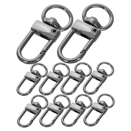 Garneck 8Stücke Teiliges Drehbarer Karabinerhaken Schlüsselanhänger Vielseitige Clips für Taschen Schmuck und DIY Bastelprojekte und Langlebig von Garneck