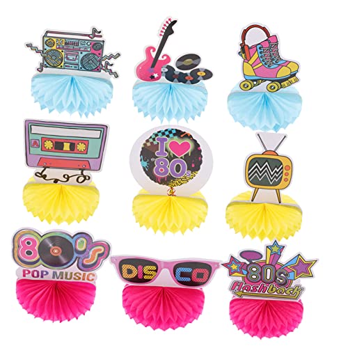 Garneck 9 Stück Disco-Ornamente Neon-partyzubehör Bienenwabe Fanny Geburtstagsdekorationen Funky Mittelstücke Retro -Party -Dekorationen Vintage - Bunt Papier Colorful Garneck 9 Stück Disco-Ornamente Neon-partyzubehör Bienenwabe Fanny Geburtstagsdekorationen Funky Mittelstücke Retro -Party -Dekorationen Vintage - Bunt Papier Colorful von Garneck