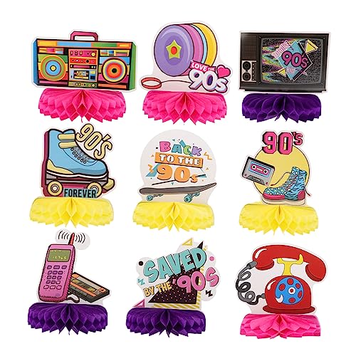 Garneck 9 Stück Retro Disco Wabenpapierventilator Partydeko der 90er Partydekorationen aufdecken bunt House Party Theme Dekorationen Tischdekorationen für Partys Colorful Garneck 9 Stück Retro Disco Wabenpapierventilator Partydeko der 90er Partydekorationen aufdecken bunt House Party Theme Dekorationen Tischdekorationen für Partys Colorful von Garneck
