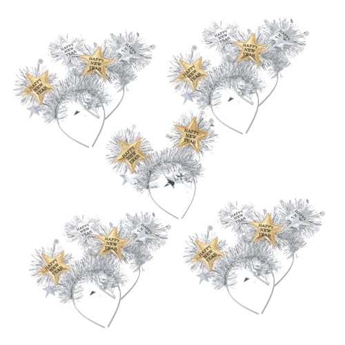 Garneck 9 Stück Year Haarreif Glitzernde Party Kopfschmuck Stern Dekoration für Silvester Geburtstag Festliche Stimmung Garneck 9 Stück Year Haarreif Glitzernde Party Kopfschmuck Stern Dekoration für Silvester Geburtstag Festliche Stimmung von Garneck