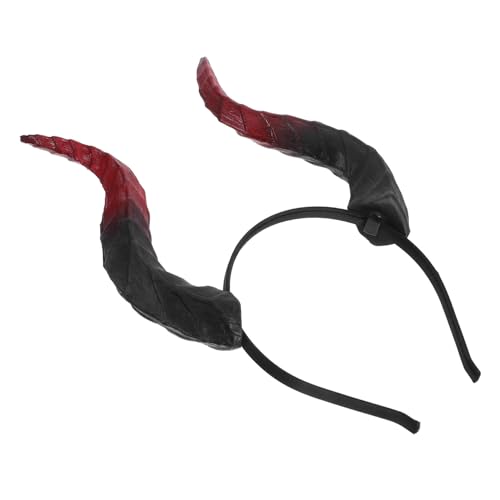 Garneck Abnehmbares Teufelshorn Haarreif Schwarzer und Roter Hörner-style Leichtes Pu-material Elastisches Party-cosplay-zubehör für Halloween Karneval Maskerade und Kostümfeste Garneck Abnehmbares Teufelshorn Haarreif Schwarzer und Roter Hörner-style Leichtes Pu-material Elastisches Party-cosplay-zubehör für Halloween Karneval Maskerade und Kostümfeste von Garneck