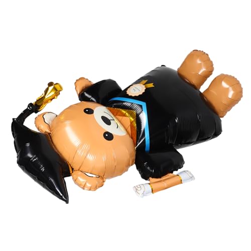 Garneck Abschlussbärballon Luftballons Zum Unabhängigkeitstag Herzlichen Glückwunsch, Graduiertenballons Herzlichen Glückwunsch Grad Folienballon Abschluss Black Aluminiumfolie von Garneck