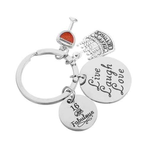 Garneck Anhänger Aus Edelstahl Schmuck Zum 16. Geburtstag Accessoires Zum 16. Geburtstag Geldbörse Schlüsselanhänger Anhänger Schlüsselanhänger Rostfreier Stahl Silver von Garneck