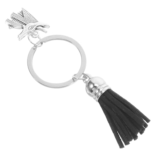 Garneck Anubis Schlüsselanhänger aus Metall mit Quaste Antikes Ägyptisches Dekoratives Accessoire für Tasche Geldbörse Rucksack Langlebig und Einzigartiges für Freunde und Familie von Garneck