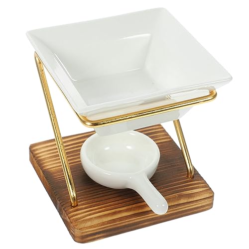 Garneck Aromabrenner Aus Keramik Und Holz Wachswärmer Für Ätherische Öle Diffusor Für Duftöle Teelichthalter Für Aromatherapie Ölbrenner Für Schlafzimmer Und Wohnbereiche von Garneck