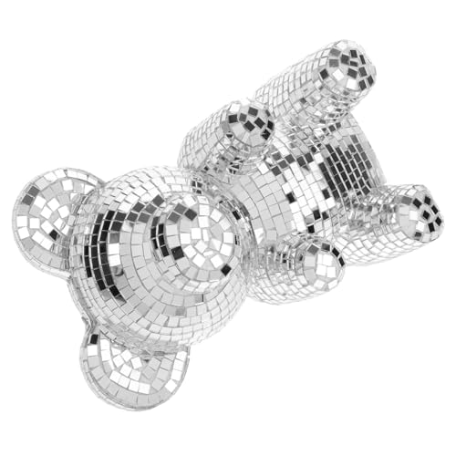 Garneck Bär-diskokugel Reflektierende Spiegelkugel Kompakt Glas-diskokugel Party-Dekoration Schreibtisch-Ornament Für Disco Hochzeit Geburtstag Garneck Bär-diskokugel Reflektierende Spiegelkugel Kompakt Glas-diskokugel Party-Dekoration Schreibtisch-Ornament Für Disco Hochzeit Geburtstag von Garneck