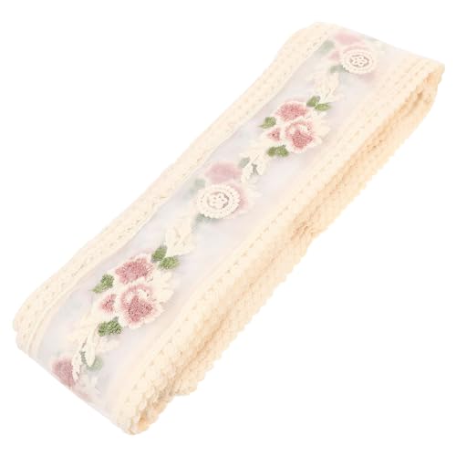 Garneck Blumenband Spitzenborte Aus Baumwolle - Dekostoff Mit Floralen Motiven - 15 Meter Breite Spitzenbordüre Für Kreative Nähprojekte Hochzeitsdeko Und Handwerk von Garneck