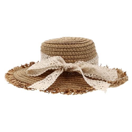 Garneck Bowknot Strohhut Puppenhut Dekorativ Langlebig für Puppenkleidung Leichte Sommermütze mit Spitzenband Khaki Strohhut Ornament für Puppen Zubehör Garneck Bowknot Strohhut Puppenhut Dekorativ Langlebig für Puppenkleidung Leichte Sommermütze mit Spitzenband Khaki Strohhut Ornament für Puppen Zubehör von Garneck