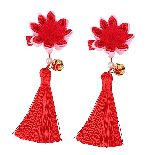 Garneck Chinesische Haarspange Schleife mit Quaste und Glocke Traditioneller Haarschmuck für Frühlingsfest Festliche Haardekoration für Mädchen Sicher und Einfach Anzuwenden Garneck Chinesische Haarspange Schleife mit Quaste und Glocke Traditioneller Haarschmuck für Frühlingsfest Festliche Haardekoration für Mädchen Sicher und Einfach Anzuwenden von Garneck