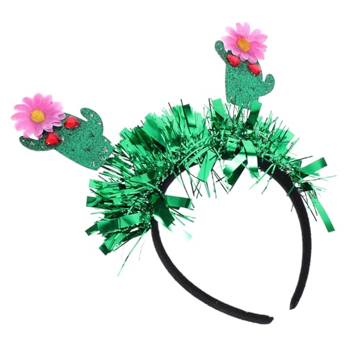 Garneck Damen Stirnband Süßes Mexikanisches Zubehör Karnevals Stirnband Für Sommerpartys Bequeme Mexikanische Dekoration Für Partys Kaktus Haar Accessoire von Garneck