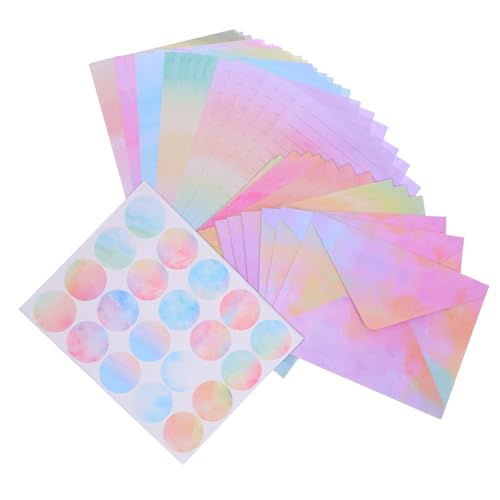 Garneck Einladungskarte Ästhetisches Briefpapier Aquarellpapier Schreibwaren Briefpapier Süße Umschläge Aquarellpostkarten Einladungspapier von Garneck