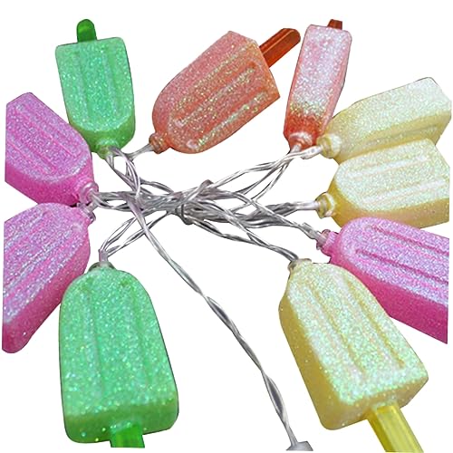 Garneck Eiscreme-lichterkette Batteriebetriebene Lichterketten in Form Von -birnen Für Grillterrasse Gartendekoration von Garneck