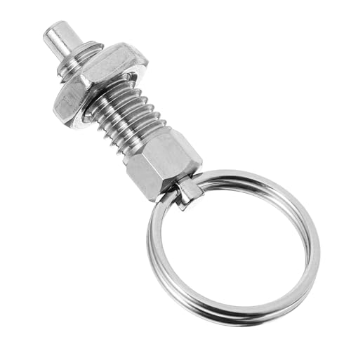 Garneck Federzugstift aus Edelstahl Teile für Nutzanhänger Anhängertor Sicherung Anhänger Tor Verriegelung Anhänger Tor Zubehör Federkugelstößel Sperrfeder Rostfreier Stahl Silver von Garneck
