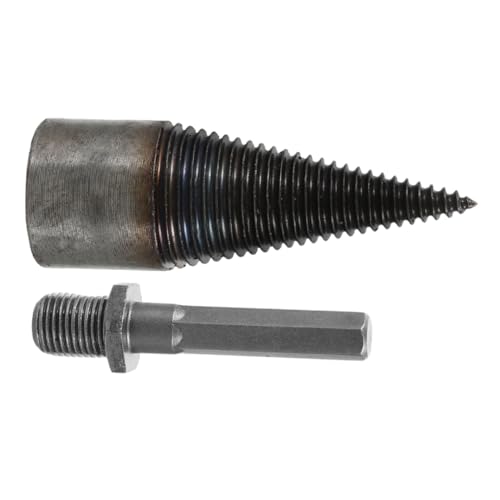 Garneck Feuerholzspalter Robuster Holzbohrer für Kompatibel mit Bohrmaschinen Effizienter Kegelspalter für Schnelles Holzspalten für Erfahrungsstufen von Garneck