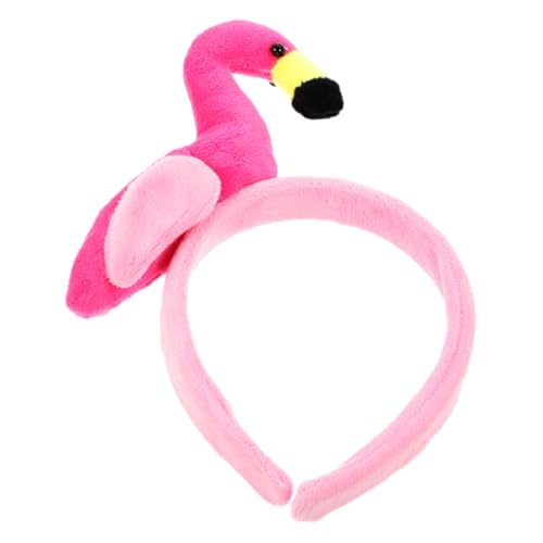 Garneck Flamingo Haarreif Party Kopfschmuck Modisch Bequem Atmungsaktiv Sicherer Damen Haarreif für Hawaii Cosplay Karneval Geburtstagsfeier Einzigartiges Design für Frauen von Garneck