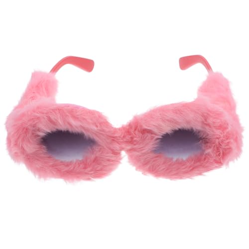 Garneck Verrückte Plüsch-sonnenbrille Für Partys Lustige Runde Rahmen Uv-schutz Bequemer Sitz Foto-requisiten Für Erwachsene Und Farbenfroh Und Einzigartig von Garneck