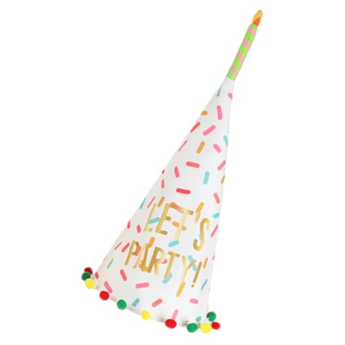 Garneck Geburtstagsparty-hut Foto-requisiten Zum Party-kopfbedeckung Partykegelhut Partyhüte Für Erwachsene Regenbogen-kegelhüte Kronenkegelhut Tragbar Geschenk Kind Stoff von Garneck