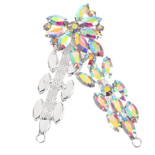 Garneck Glänzender Strass Brautflügelgürtel mit Applikation Kreativer Dekorationspatch für Kleider Schuhe und Kunsthandwerk Handgefertigte Perlen Applikationen Langlebiges von Garneck