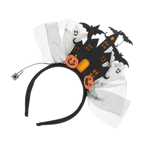 Garneck Halloween LED Stirnband Schloss Leuchtender Haarschmuck für Damen Leichter Kopfreif für Halloween Party Cosplay und Festliche Kostüme Garneck Halloween LED Stirnband Schloss Leuchtender Haarschmuck für Damen Leichter Kopfreif für Halloween Party Cosplay und Festliche Kostüme von Garneck