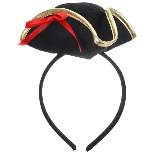 Garneck Halloween Stirnband Kopfschmuck Piratenhut Stil Stirnband Piraten Stirnband Party Stirnbänder Für Halloween Kopfbedeckung Party Cosplay Zubehör Mini Freibeuterhut von Garneck