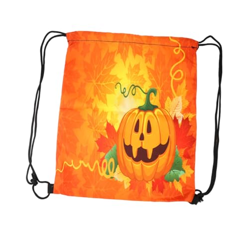 Garneck Halloween Süßigkeitentasche mit Kordelzug Lustige Kürbis Geschenktasche für Tragbarer Halloween Beutel für Süßigkeiten Kekse und Kleine Geschenke Dekoratives Partyzubehör von Garneck